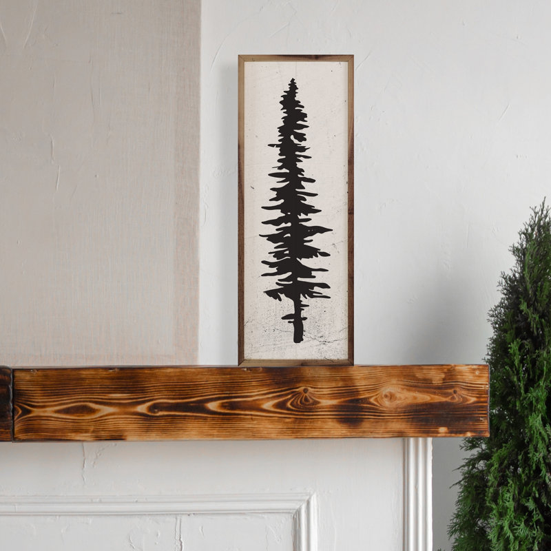 Tall Black Pine Tree, 24" H x 8" W