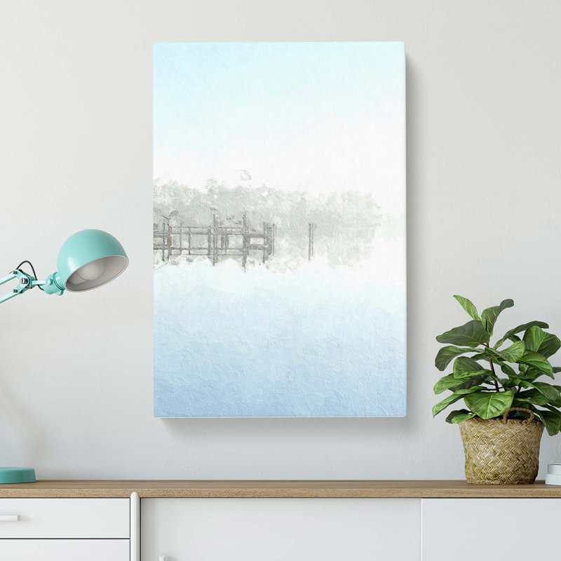 Trees Reflecting In A Lake In North Carolina - Wrapped Canvas Painting, 50cm H x 35cm W x 3cm D