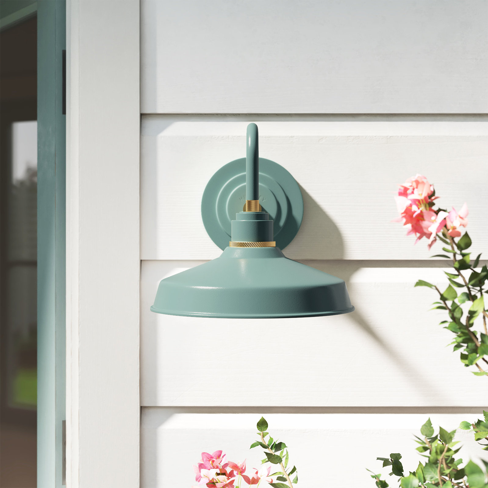 Marsi Single Light Bell Outdoor Wall Light, Sage Green