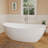 Fslefay 53'' Freestanding Bathtub Solid Surface Deep Soaking Tubs