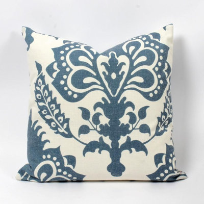 Allisson Damask Cotton Blend Throw Pillow