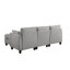 Canapé moderne en L en chenille douce avec repose-pieds avec rangement-658884380