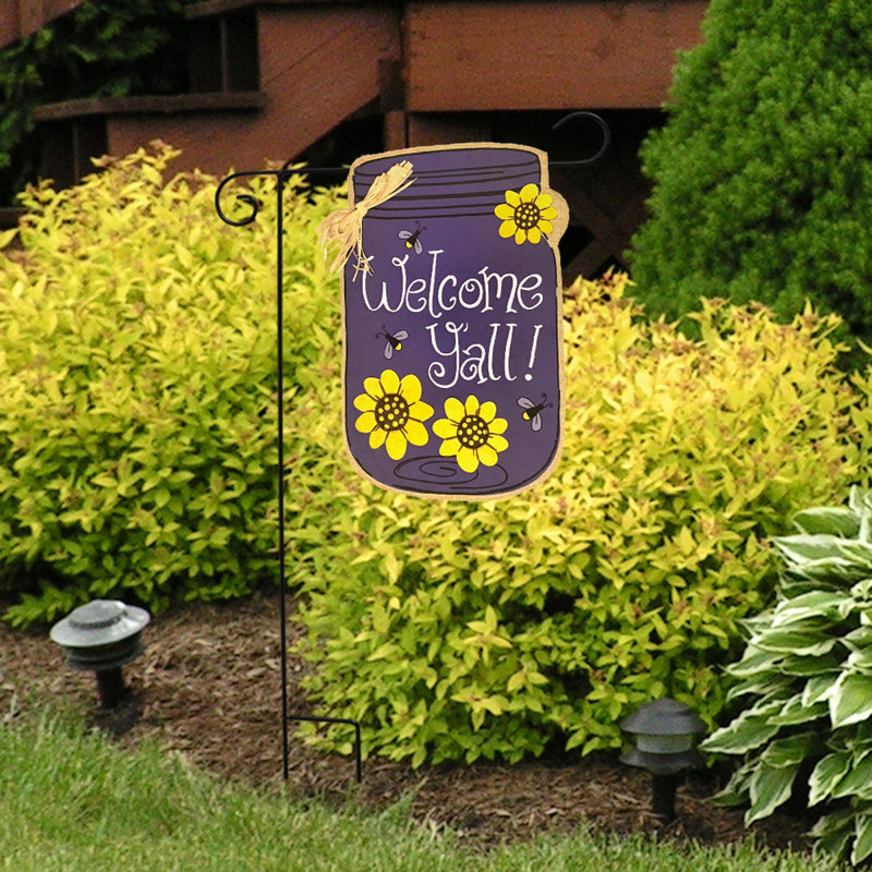Drapeau de jardin Welcome Y'all Jar
