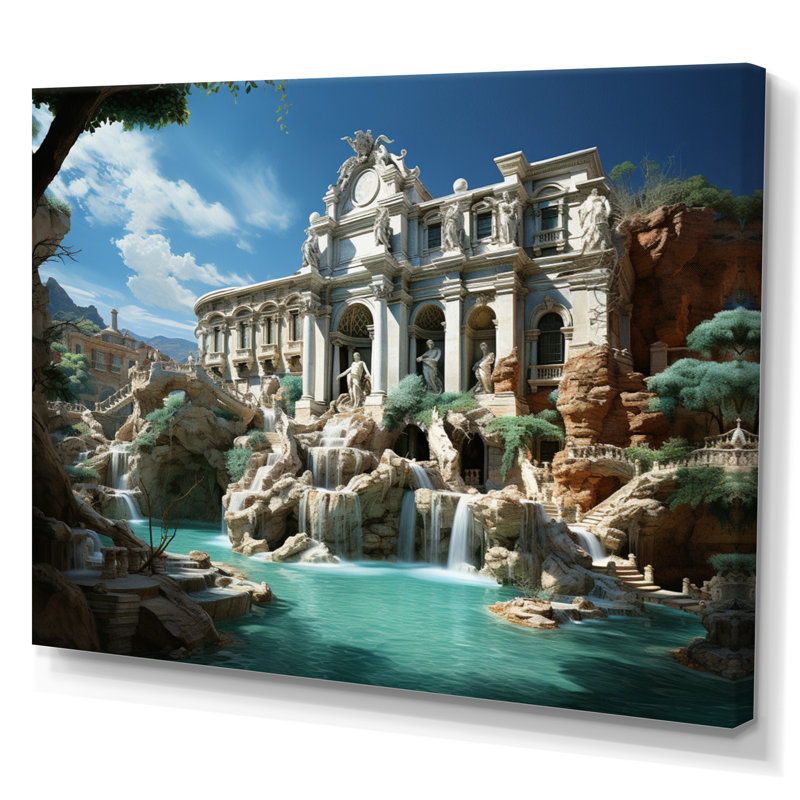 Italy Trevi Fountain Fontana - Landscapes Canvas Prints, H 24 po x l 32 po x P 1 po, Toile tendue