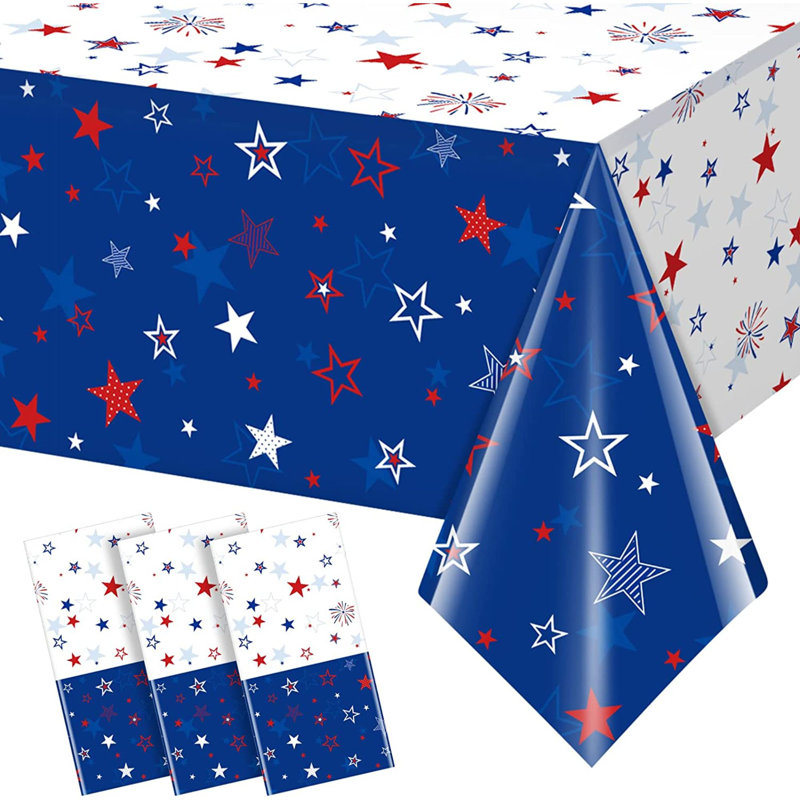 Hadsock Rectangle Patriotic Independence Day Polyester Tablecloth