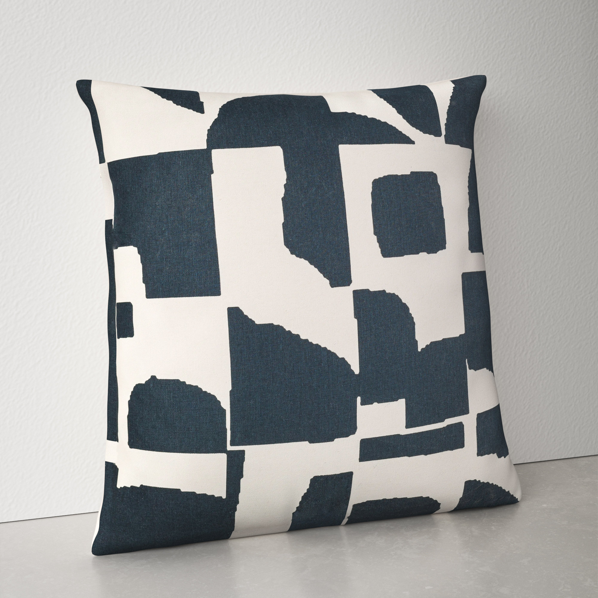 Edgar Square 100% Cotton Pillow Cover AllModern Color: Dark Blue, Fill Material: Polyester/Polyfill, Size: 22'' x 22