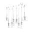 Luminaire suspendu cylindrique à 8 lumières