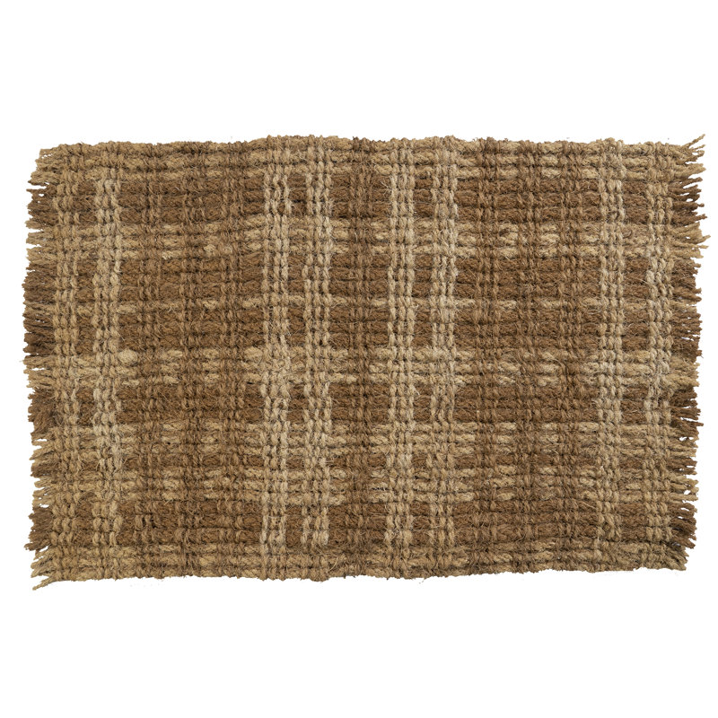 Handwoven Doormat - Plaid, 24" W x 36" L