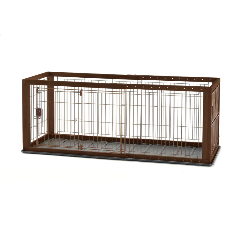 Caisse de voyage extensible pour animaux, Petit H 24 po x l 35,80 po x P 24,60 po, Brun foncé