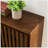 Mid Century Modern Fluted Hollowed Out Sideboard Cabinet with 2 Outlet Holes-1415354371