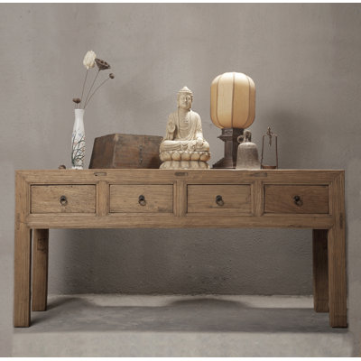 Asian Antique Solid Wood Sideboard with Drawers