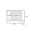 Vitrine simple en verre avec porte d'armoire