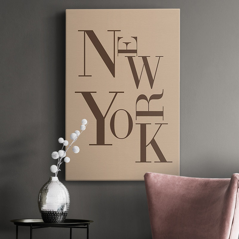 «Neutral City Center Type I on Canvas», art textuel, H 48 po x l 32 po x P 1 po