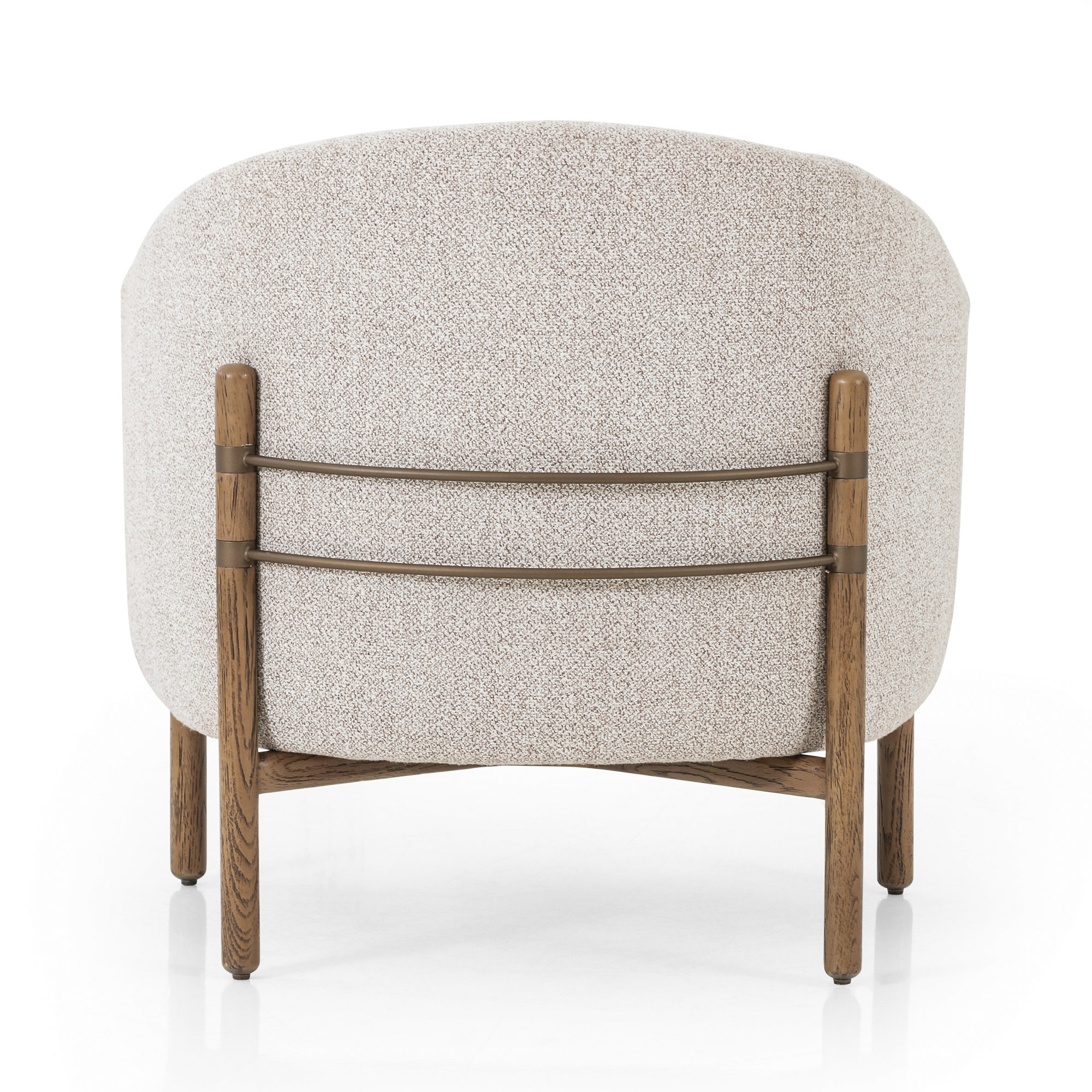 Beton Upholstered Barrel Chair, Astor Stone Polyester