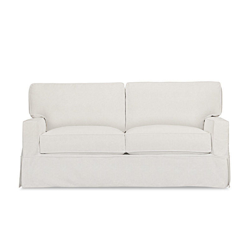 Taylor 78'' Slipcovered Sofa, Nomad Snow Crypton® Chenille