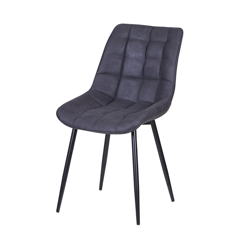 Carmi 46cm H Fabric Upholstered Metal Side Chair, Slate