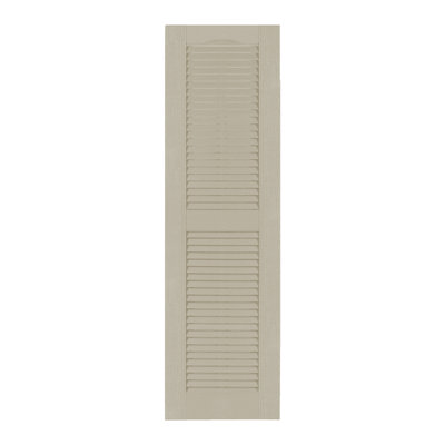 Custom Louvered Shutter with Cathedral Top