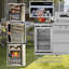 Îlot de cuisine en acier inoxydable 304 de 96 po à 3 brûleurs avec 3 refroidisseurs à vin et 85 000 BTU 96 po-126190942-126190944