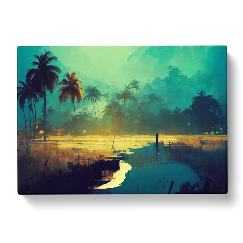 Wild Palm Trees - Wrapped Canvas