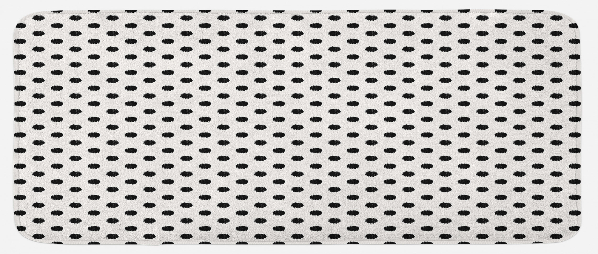 Nakke Black with White Polka Dots Indoor/Outdoor Layering Doormat Latitude Run