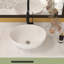 Lavabo de salle de bain ovale moderne en céramique blanche 16 x 13 pouces Modern - Teinture, choix luxueux pour élément d'accessoire chic