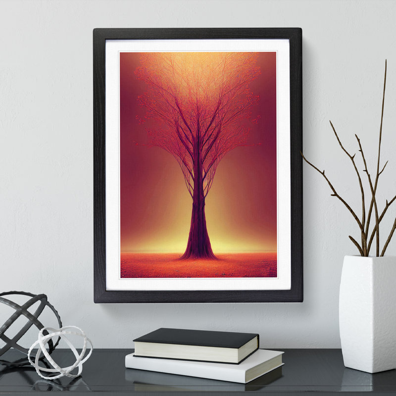 The Ethereal Tree No.4 - Single Picture Frame Print, 64cm H x 46cm W x 2cm D, Black