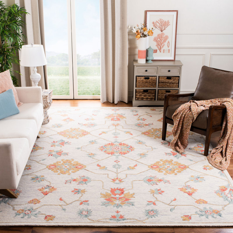 Barbuda Hand Tufted Wool And Cotton With Latex Oriental Rug, Rectangle 9' x 12'