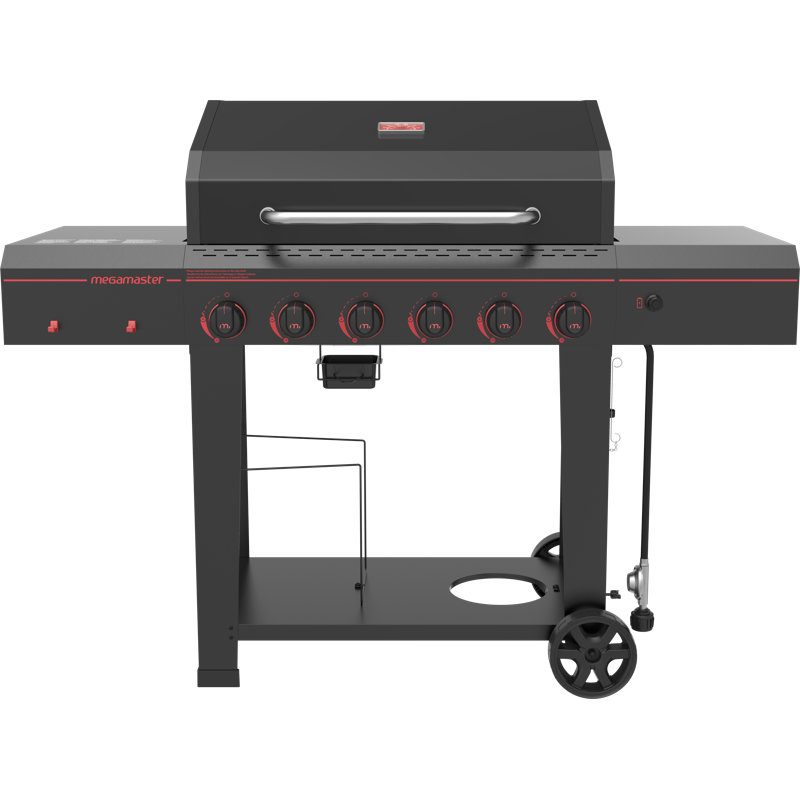 Megamaster 6 - Burner Freestanding Liquid Propane Gas Grill