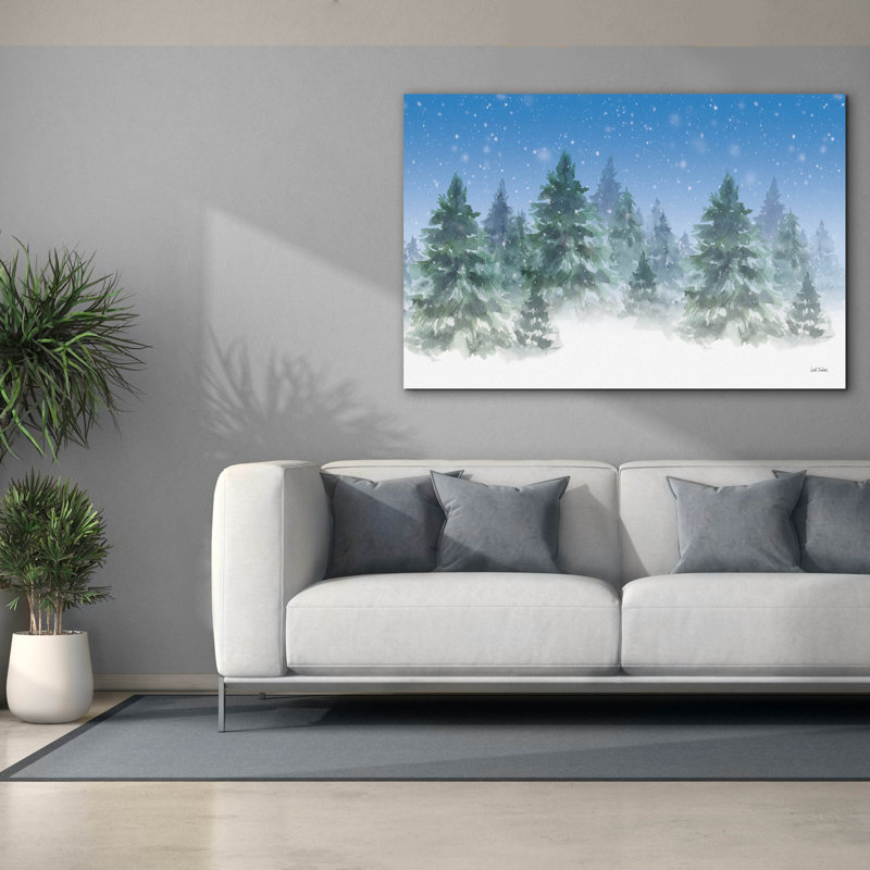 «Winter Trees» par Leslie Trimbach, art mural sur toile, H 40 po x l 60 po