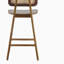 Tabouret de bar en bois avec finition noyer, ensemble de 2