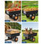 Chariot à benne basculante de 750 lb, remorque utilitaire de 15 pi cu avec pneus à dégagement double et pneumatique pour tracteur, VTT, tondeuse, orange-129037224