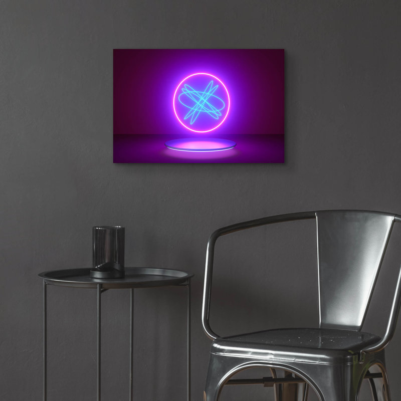 «Neon Reactor» par Epic Portfolio, art mural en verre acrylique, H 16 po x l 24 po x P 0,2 po