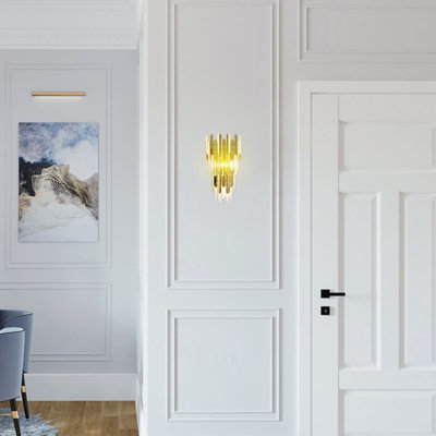 Beppo Glass and Steel Flush Mounted Sconce