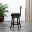 Tabouret pivotant de 24 po de hauteur comptoir, gris vieilli, revêtement gris anthracite, siège de bar embellissant, finition grise, tissu, complément au style maison-117073647-117073634-117073635