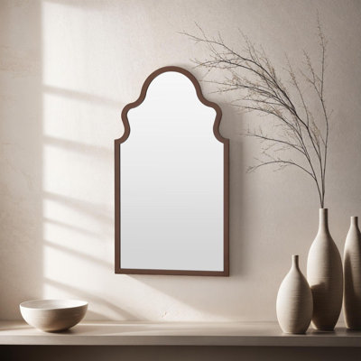 Bagneux Moroc Arch Wood Framed Wall Mounted Accent Mirror