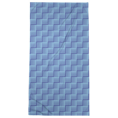 Serviette de bain à rayures Baskettressée classique