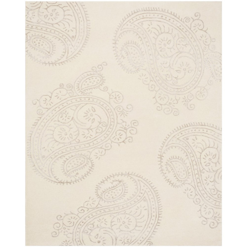 Tapis cachemire en laine et viscose Rudra, Rectangle 2 pi 6 po x 4 pi
