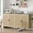 Modern 70" Farmhouse Rattan Buffet Cabinet With 4 Doors,accent Cabinet,rattan Sideboard For Living Room,natural Wood-1131527388