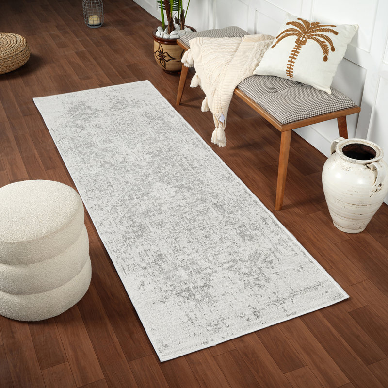Brambach Power Loom Light Grey/Beige Rug, Runner 78 x 220cm