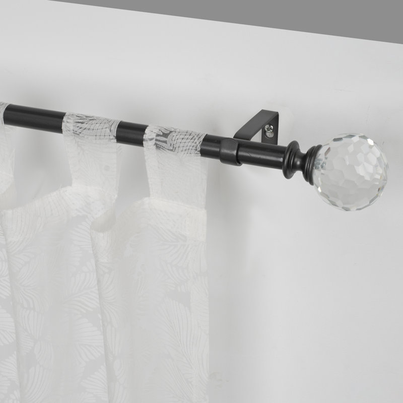 Stainless Steel Adjustable Single Curtain Rod, 66” – 120”