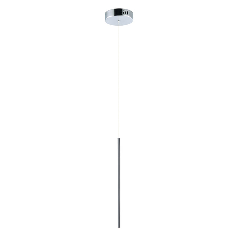 Addysun 1 - Light LED Unique/Statement Pendant, Polished Chrome
