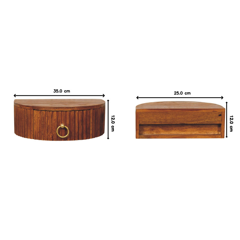 Dollison 35cm W Solid Wood Bedside Table