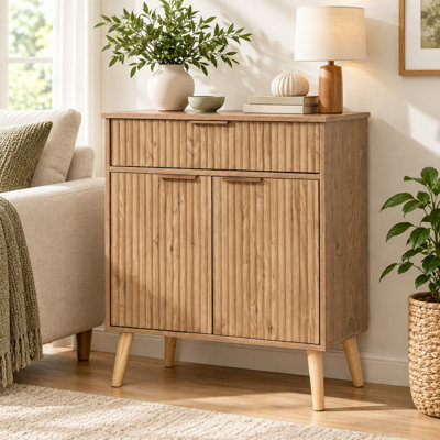Kitchen Storage Cabinet with Drawer and Adjustable Shelves
