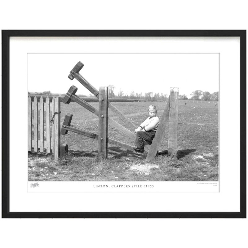 Linton, Clappers Stile C1955 by Francis Frith - Single Picture Frame Print, 40cm H x 50cm W x 2.3cm D