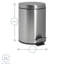 Harbour Housewares - Round Bathroom Pedal Bins-110812139