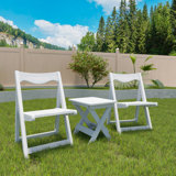 Foldable small table and chairs set with 2 chairs and rectangular table