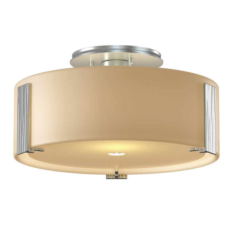 Impressions 3 - Light Semi Flush Mount, Vintage Platinum, 6.1" H x 11.8" W x 11.8" D