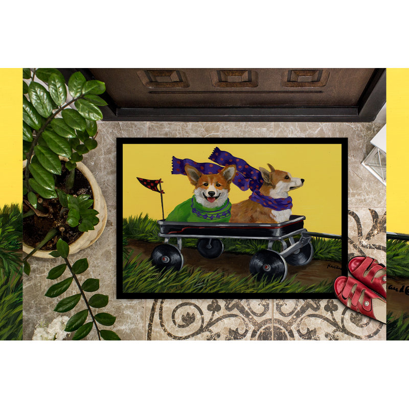 Tapis intérieur ou extérieur Westie A Winter's Night 24X36 PPP3276JMAT_Dog, Corgi Express