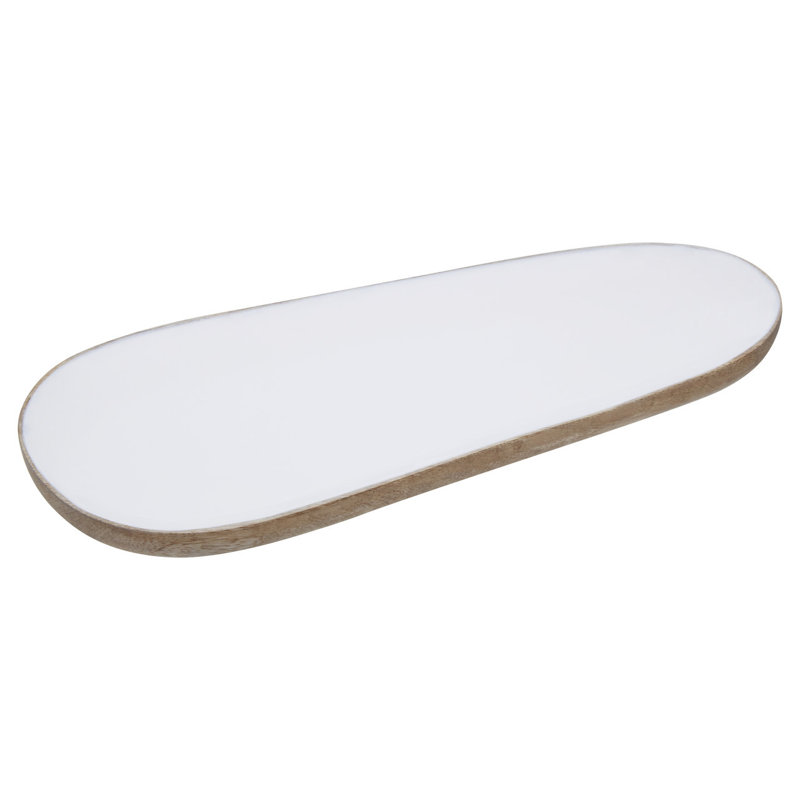 Gracie Oaks Moncada Wood Platter, 2cm H x 35cm W x 14cm D