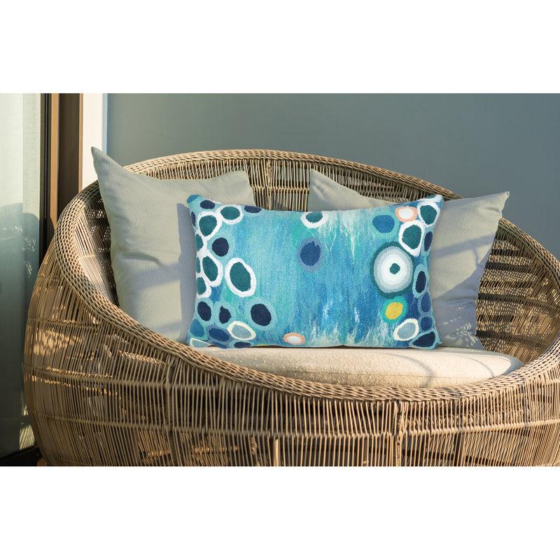 Liora Manne Visions IV Sunken Treasure Indoor/Outdoor Pillow Aqua